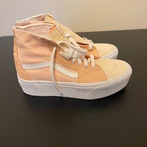 Vans Sk8 Hi Tapered Stacked Color Block Peach Pink Platform Sneakers 7/8.5